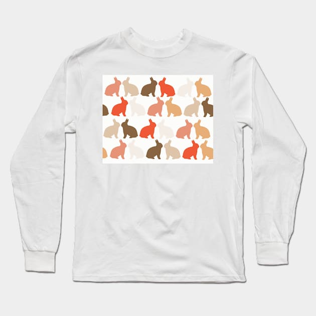 Rabbit Pattern Long Sleeve T-Shirt by AnimalPatterns